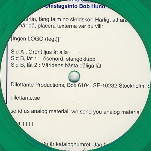 bob hund – Grönt Ljus Åt Alla