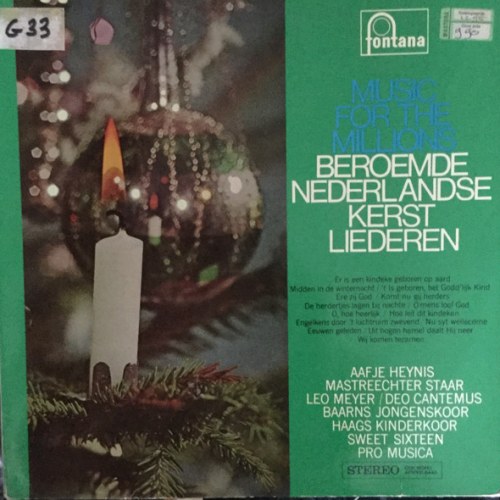 Various artists – Music For The Millions: Beroemde Nederlandse Kerstliederen